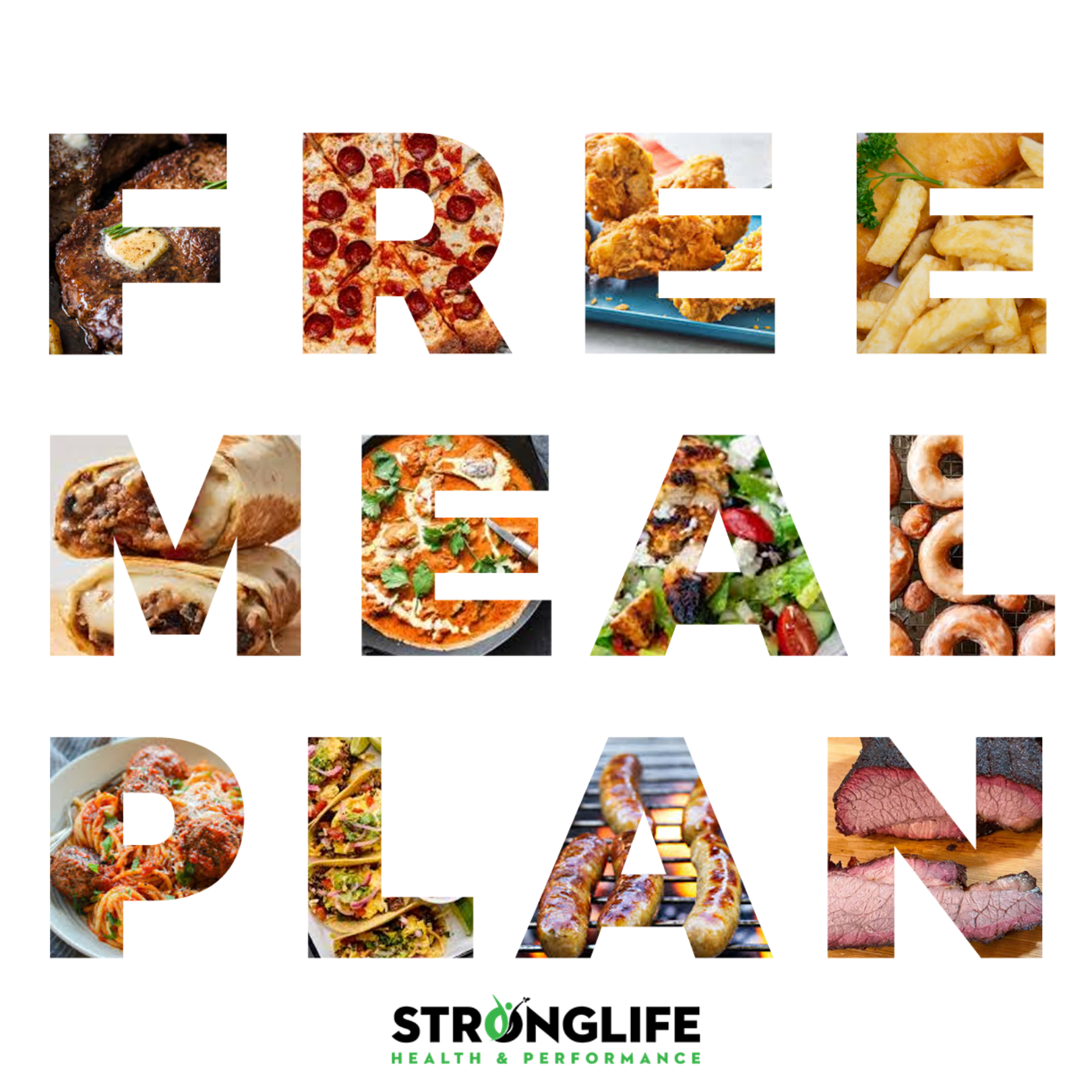 Stronglife Body Transformation Facebook ad: [FREE] Customised Meal Plan for Blokes Aged 35+ w/ 10kg+…