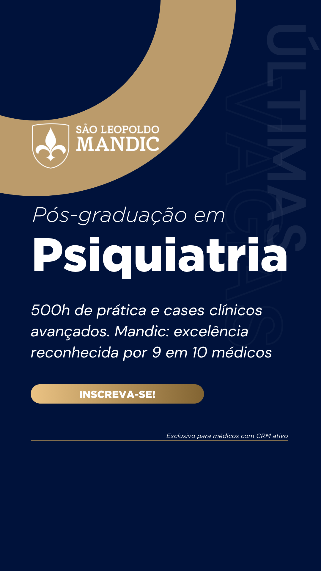 Pós-Medicina Mandic Facebook ad from Jul 17, 2025
