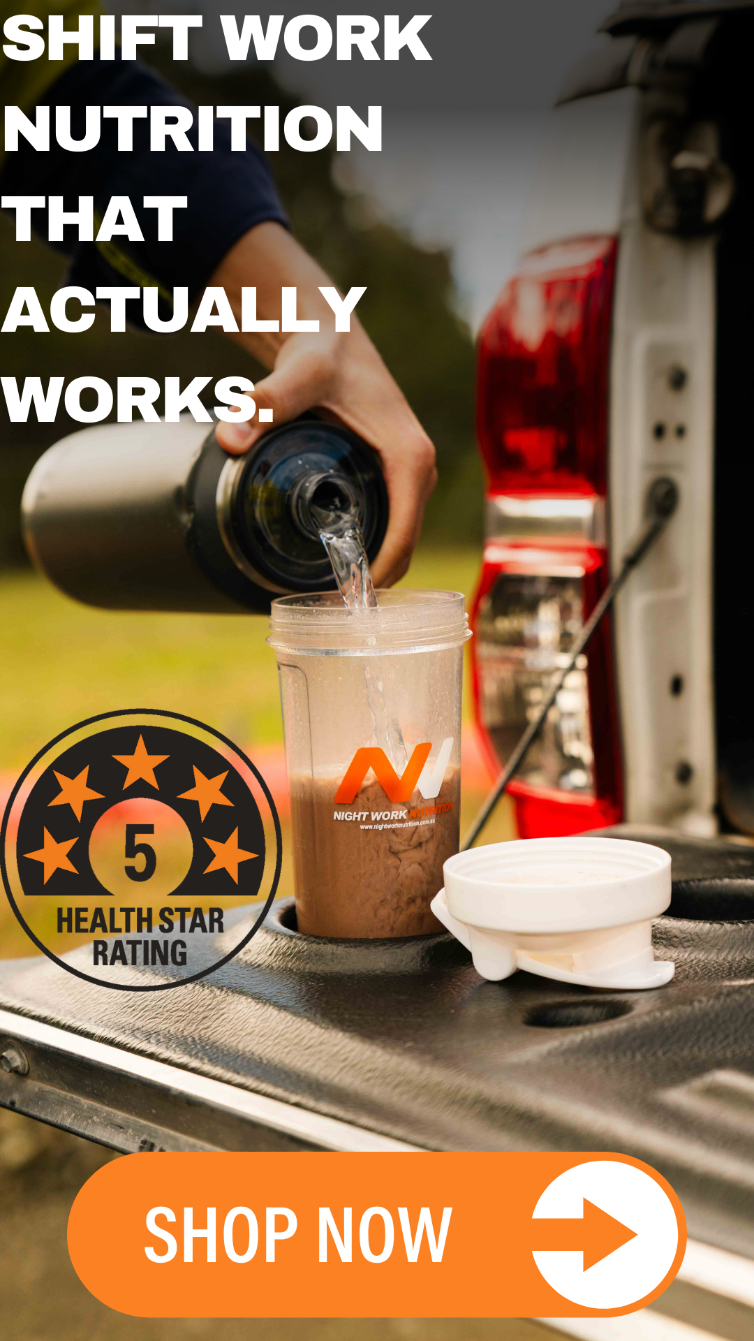 Night Work Nutrition Facebook ad from Aug 19, 2025