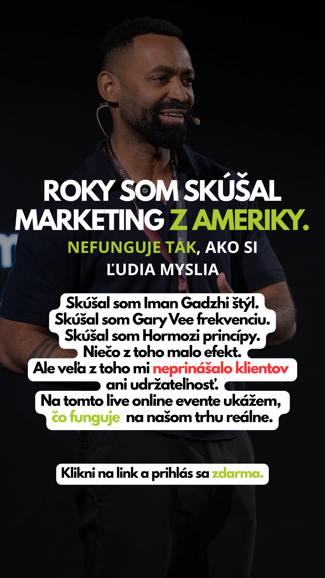 The Rony Gee Facebook ad: Roky testovania. Jedna tvrdá pravda.