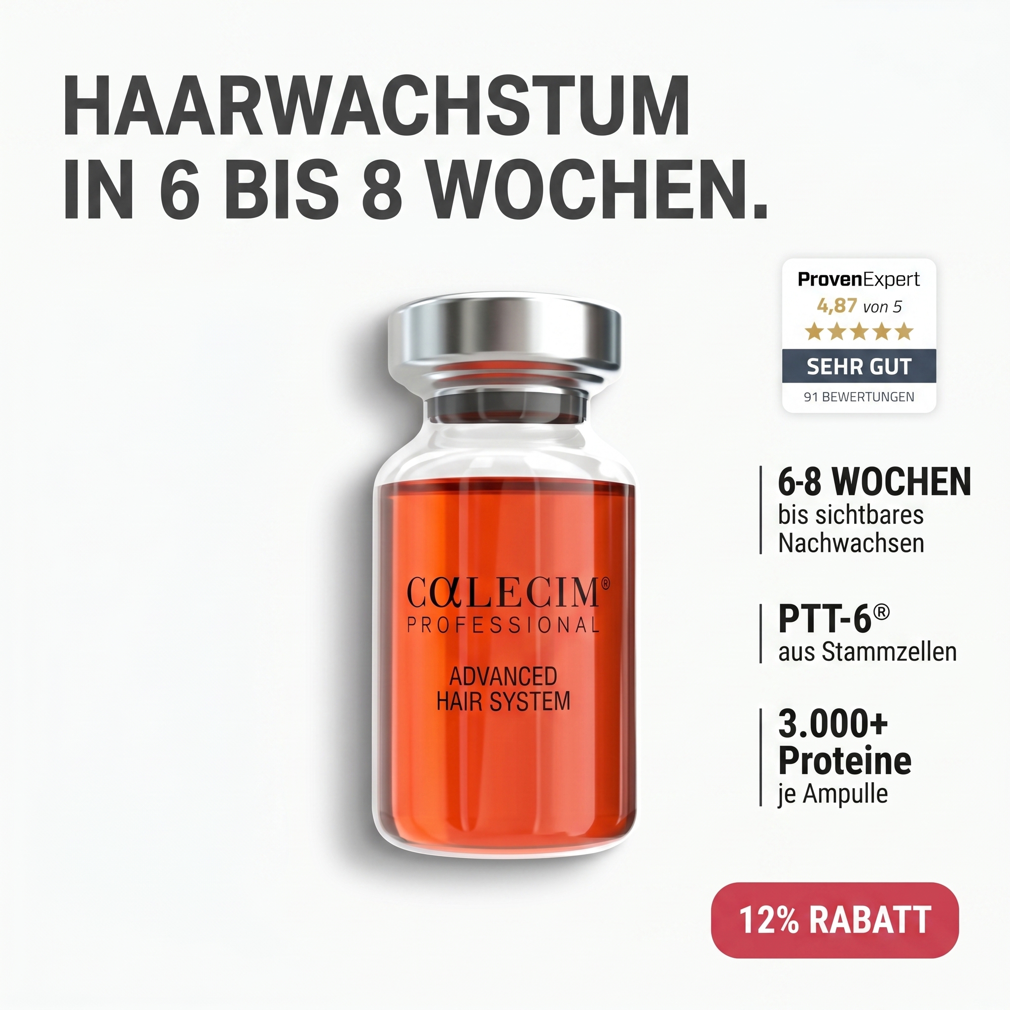 JIVALA | For MySelf Facebook ad: Haarwachstum in 6 bis 8 Wochen.