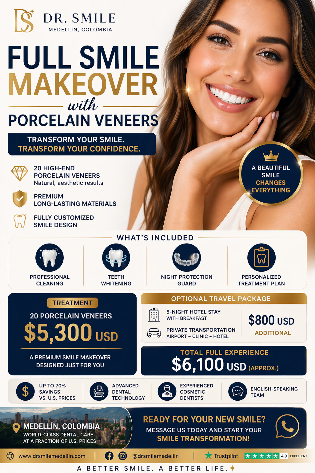 Dr. Smile Colombia Facebook ad