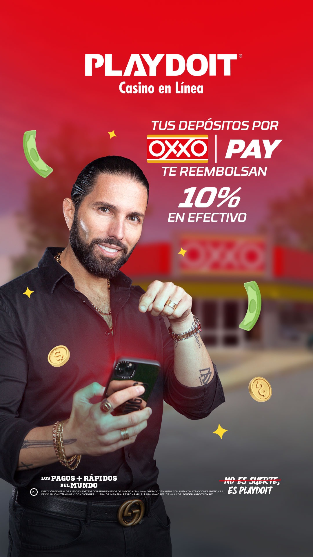 Playdoit Casino Facebook ad from Mar 1, 2026
