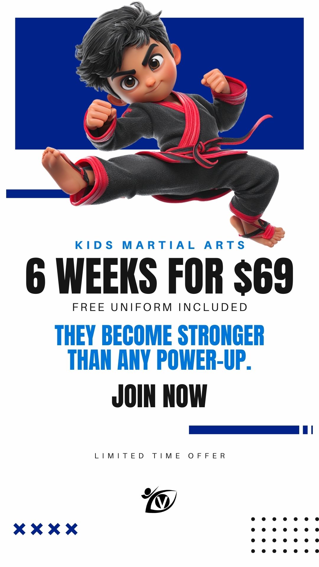 Vision Martial Arts Fuquay Facebook ad from Feb 20, 2026