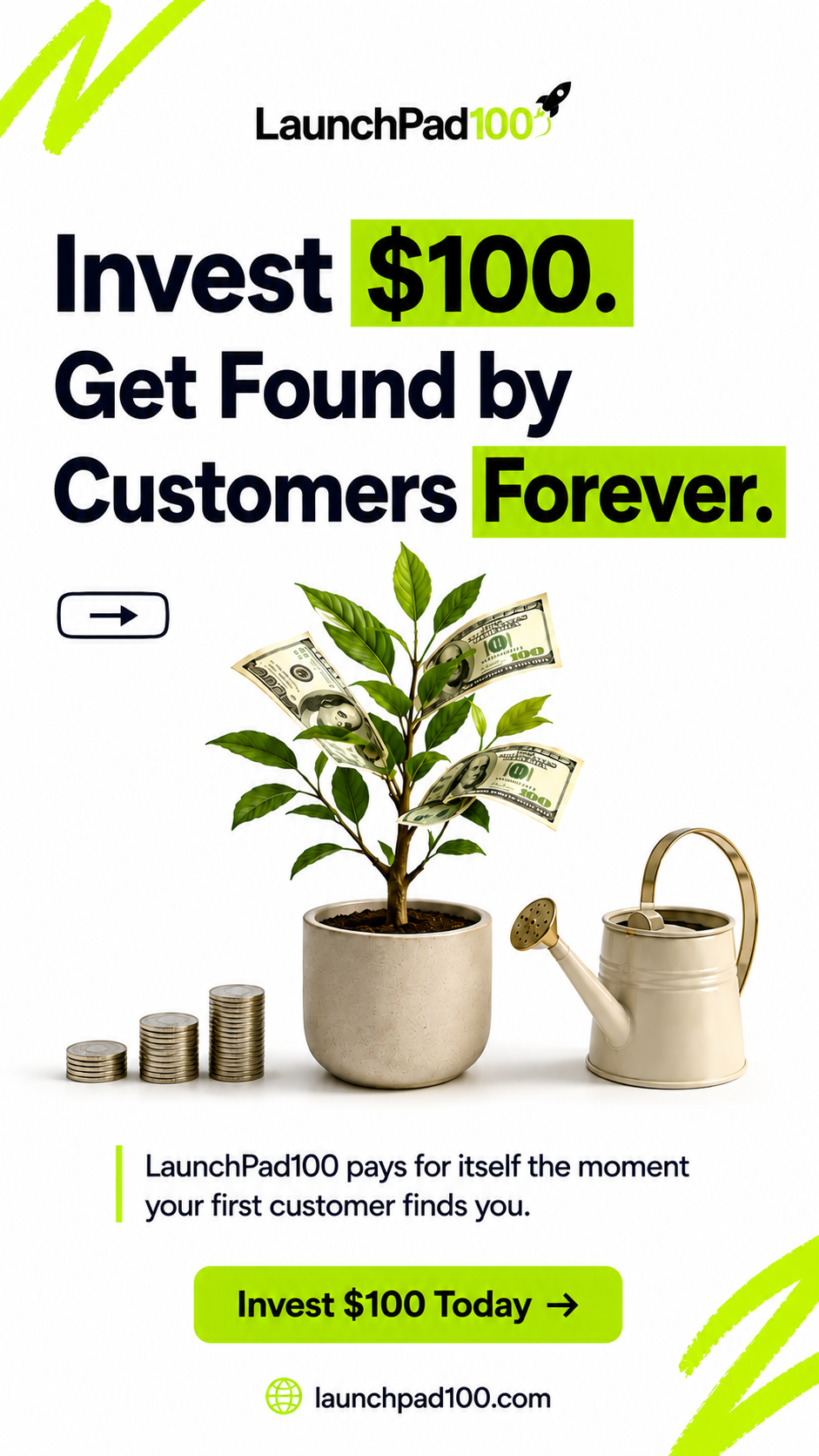 LaunchPad100 Facebook ad from Aug 7, 2026