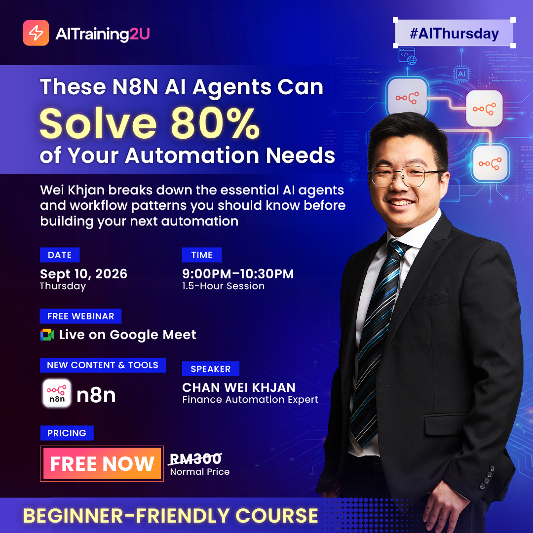 AITraining2U Facebook ad: Register for Free Webinar NOW!