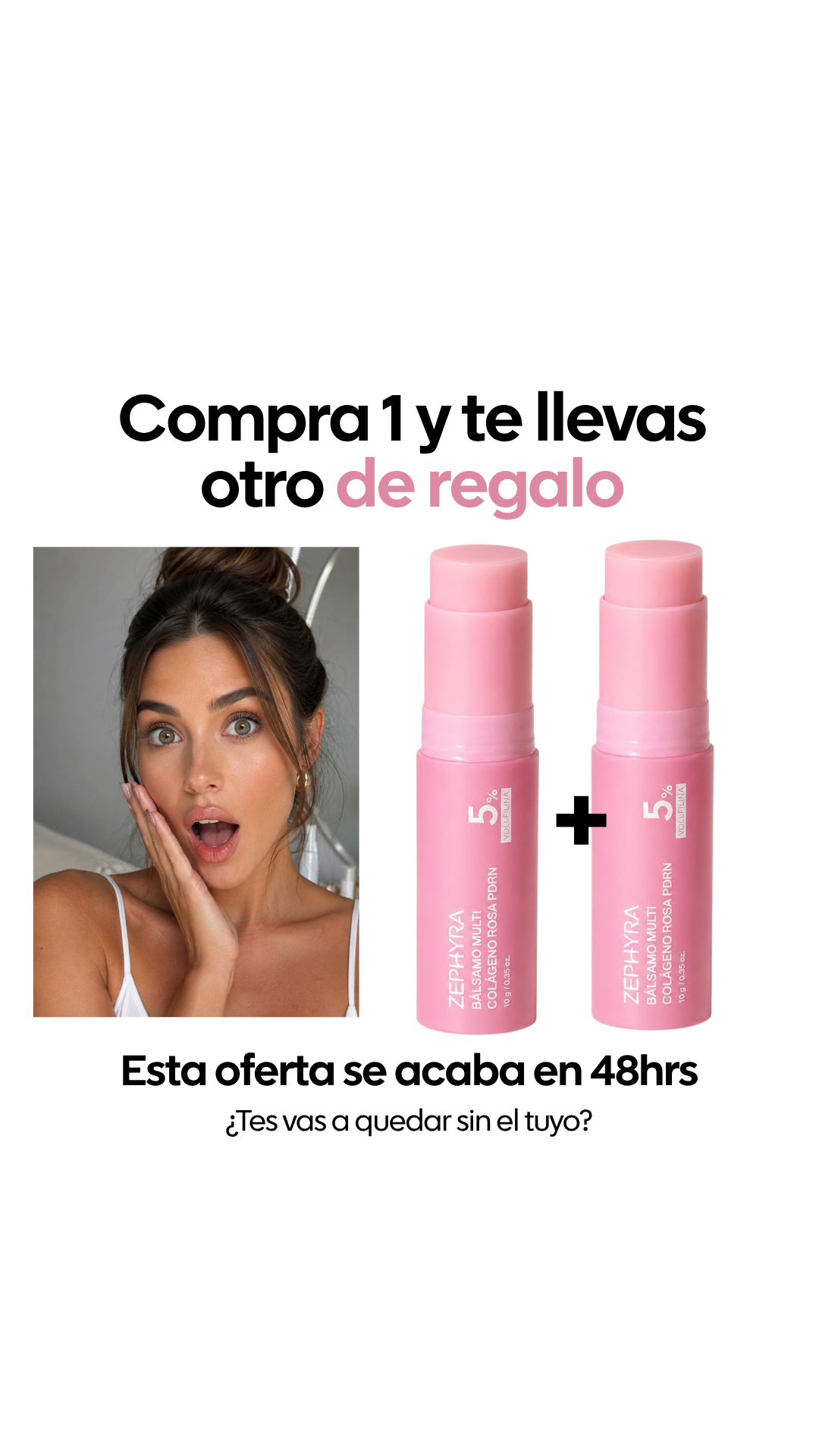 Zephyra Facebook ad: Piel más firme en segundos