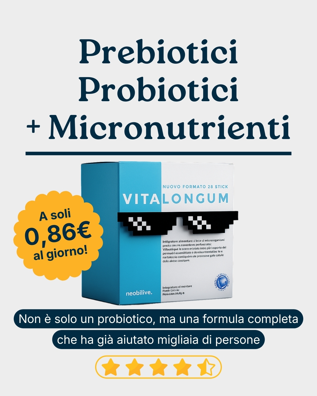 Neobilive Facebook ad: SCONTO 40% sul 1° ordine: NEOBILIVE40 →