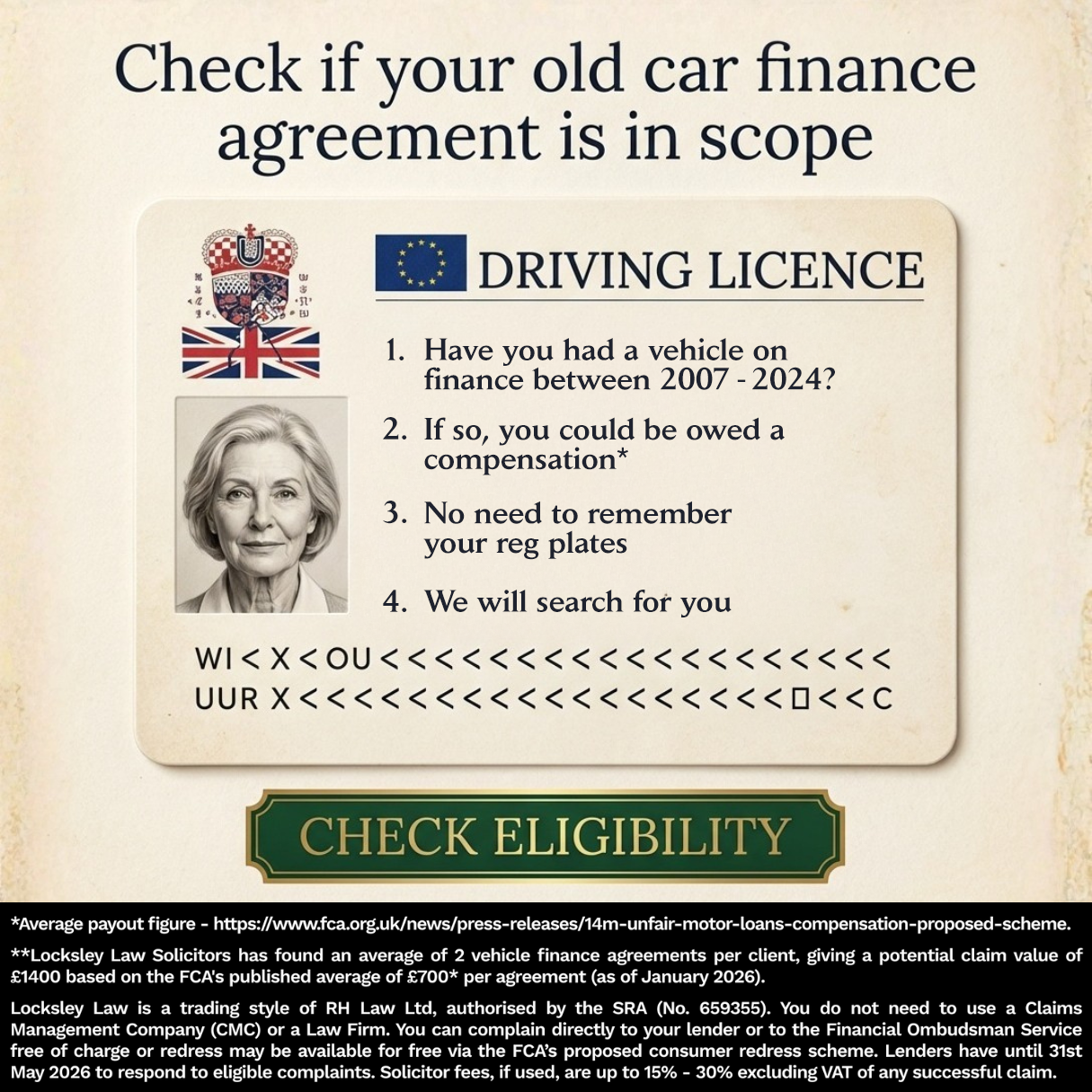 Locksley Law Facebook ad