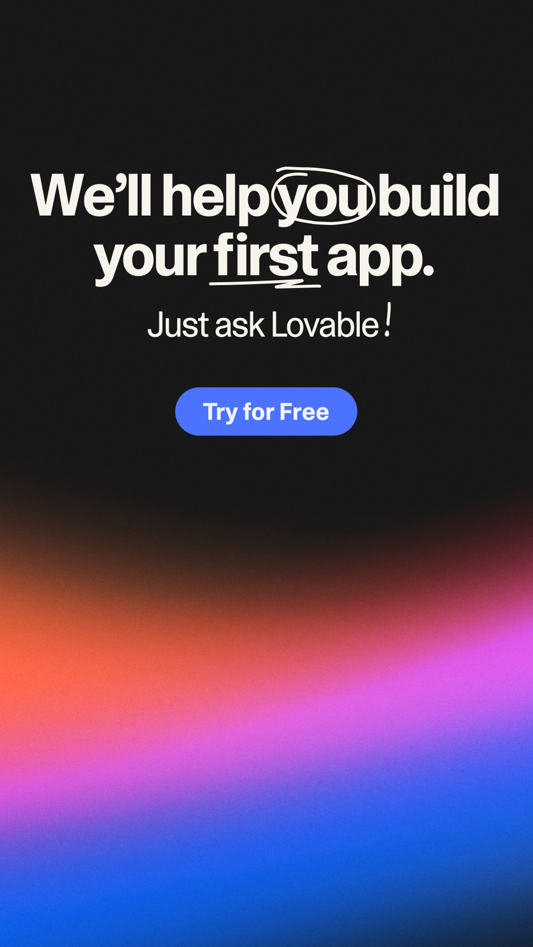 Lovable.dev Facebook ad