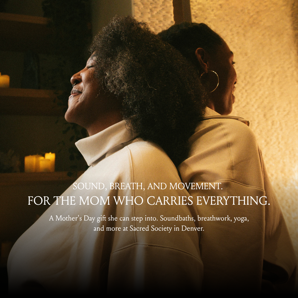Sacred Society Facebook ad: Calm body. Clear mind.