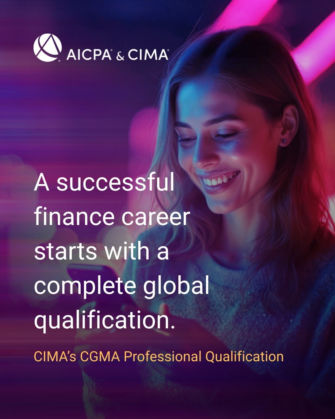 Aicpa-Cima India Facebook ad: Why is this a complete qualification?