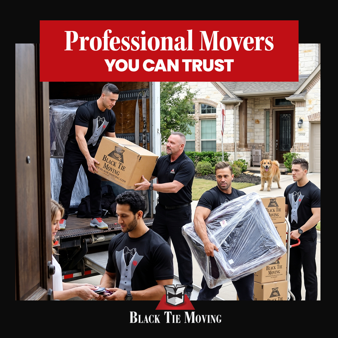 Black Tie Moving Services Facebook ad: Secure Your Moving Date