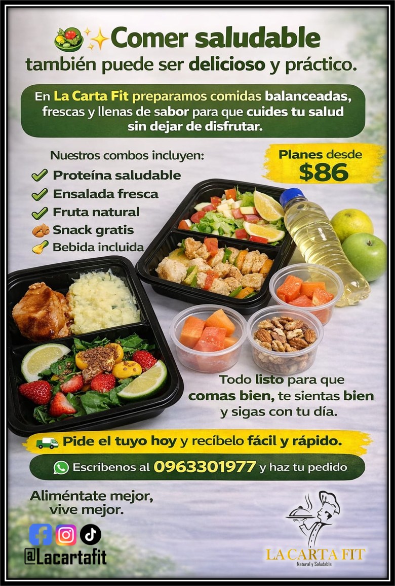 La Carta Fit Facebook ad: Comida Saludable