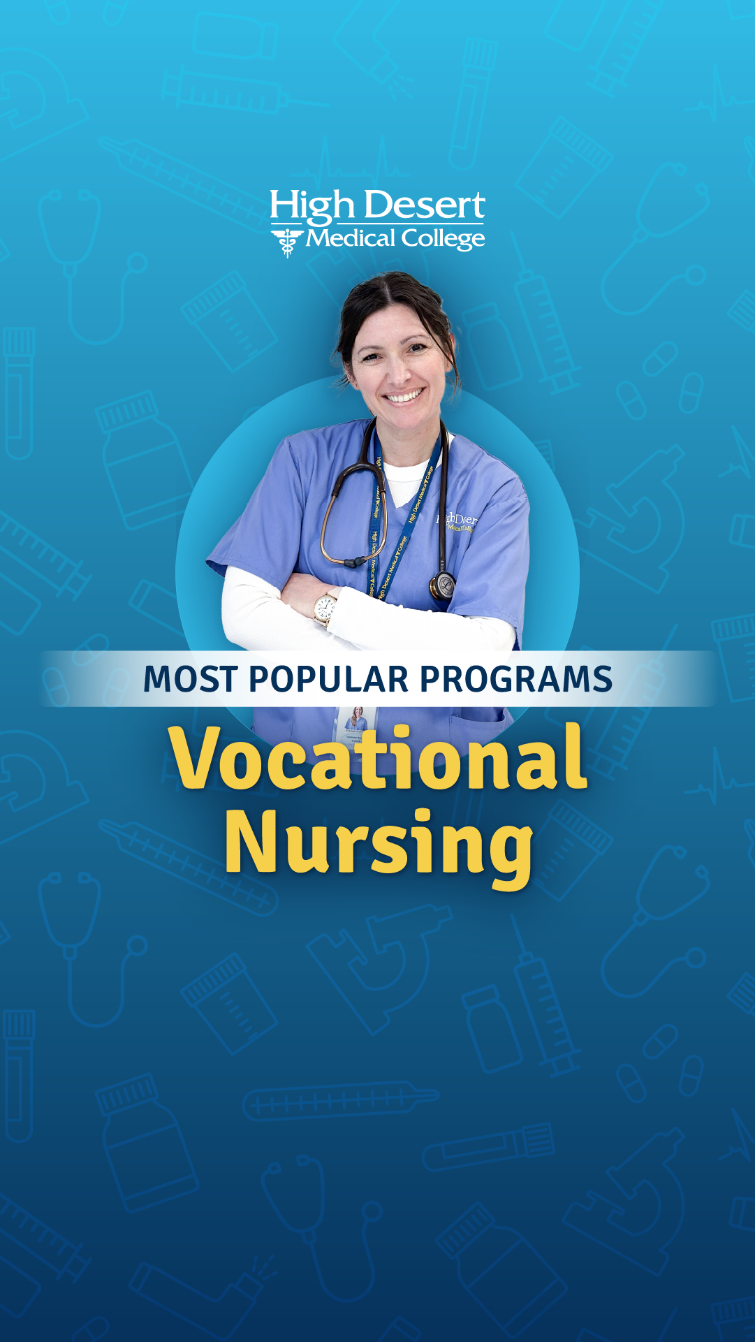 High Desert Medical College - Bakersfield Facebook ad from Nov 3, 2025