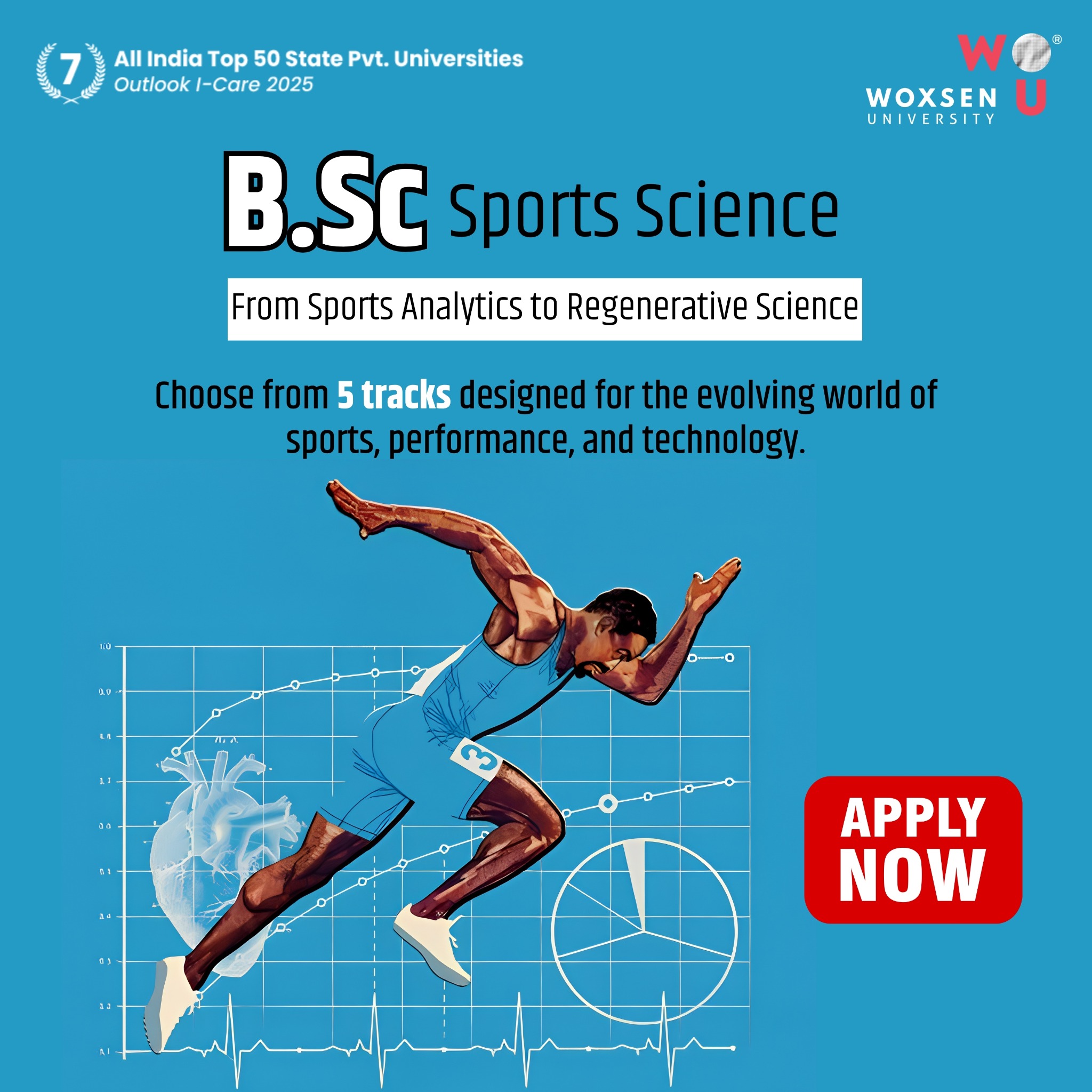 Woxsen University Facebook ad: Step in, stand out Apply Now