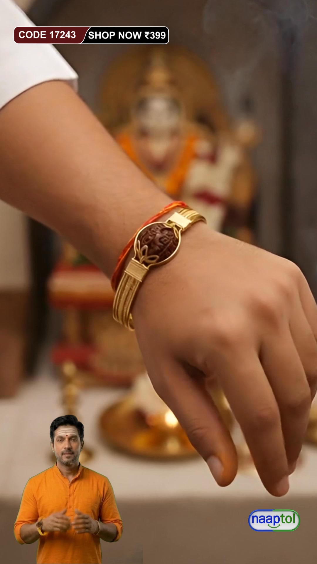 Jewelery & Watches NT Facebook ad: Your Daily Dose of Luck: Authentic Rudraksha & Panchdhatu…