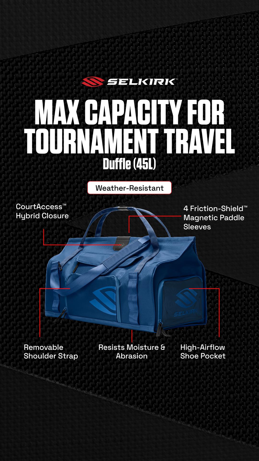 Selkirk Sport Pickleball Philippines Facebook ad: The Pro Line 2.0 Duffel Bag