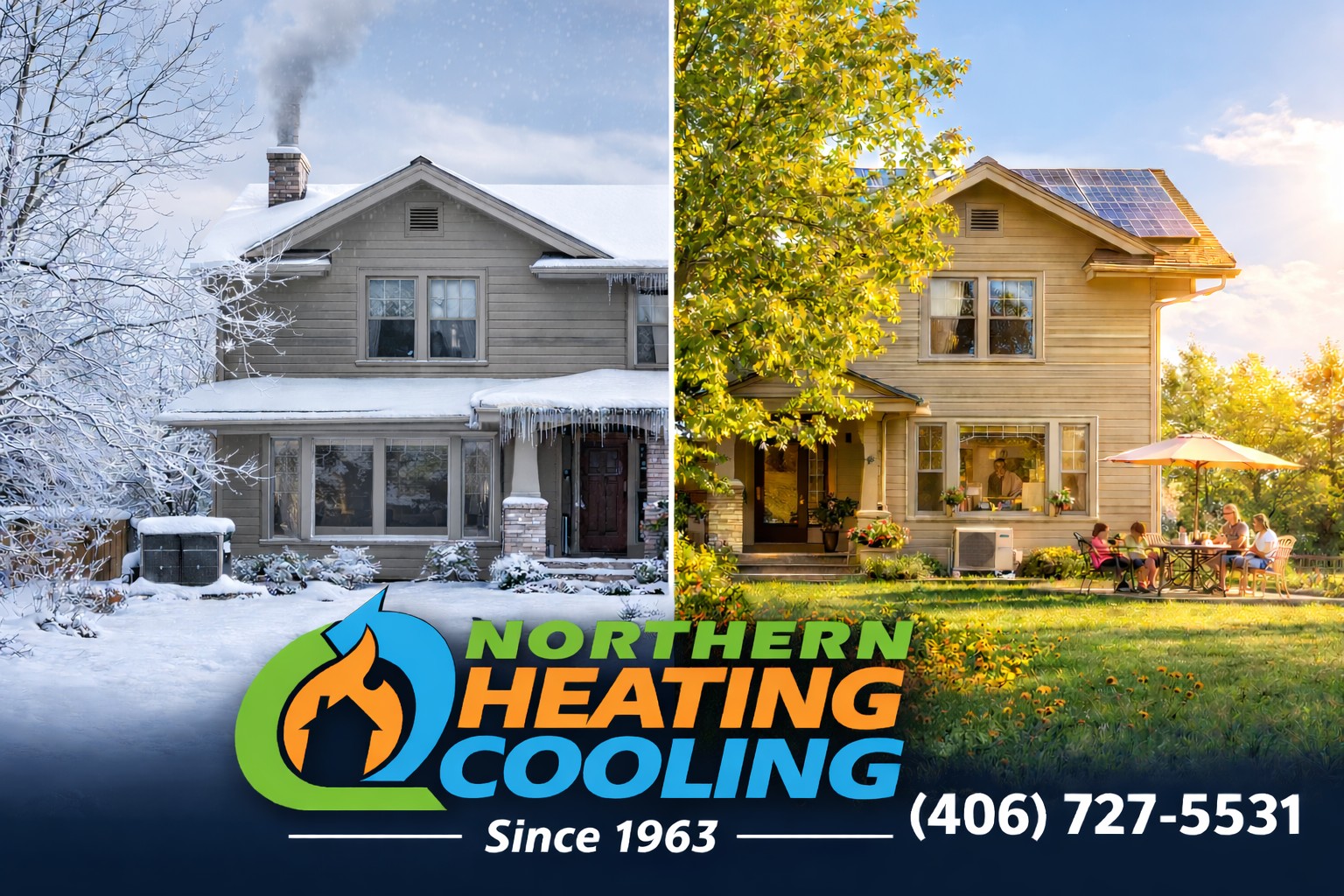 Northern Heating & Cooling Facebook ad: Montana Weather Is At It Again…