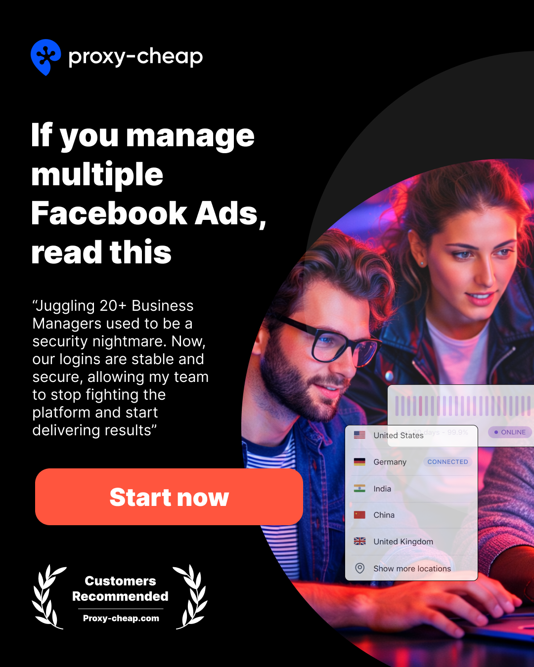 Proxy-Cheap Facebook ad