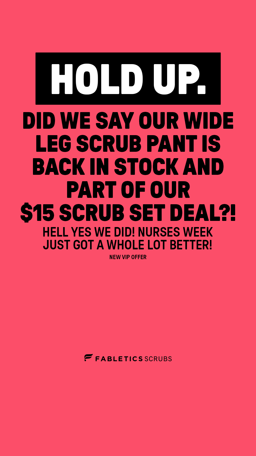 Fabletics Scrubs Facebook ad