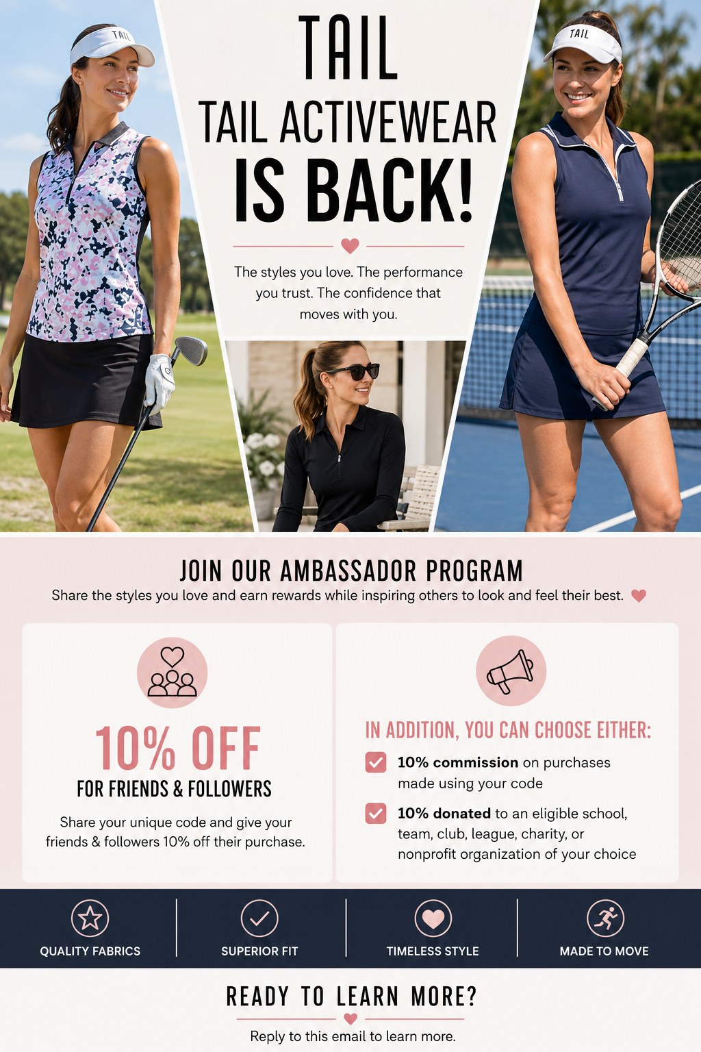 Tail Activewear Facebook ad