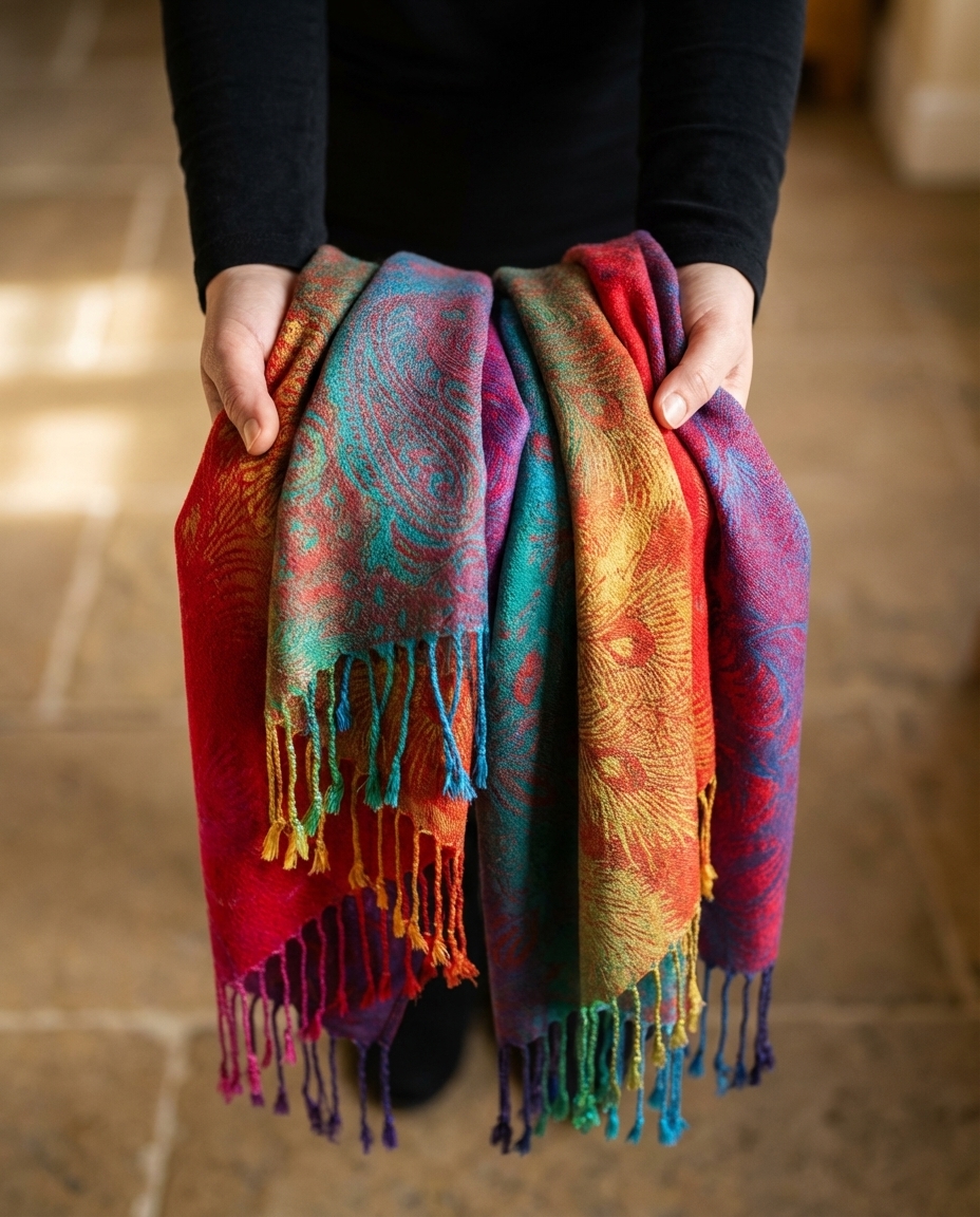 Harper-Heights Online Facebook ad: Boho Cashmere Wrap
