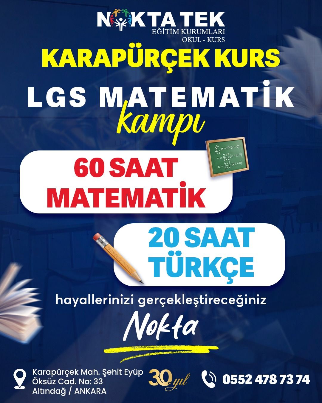 Nokta Tek Eğitim Kurumları Facebook ad: Bilgi Al