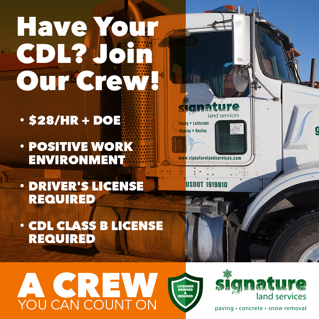 Signature Land Services Facebook ad: Join the Best Winter Crew