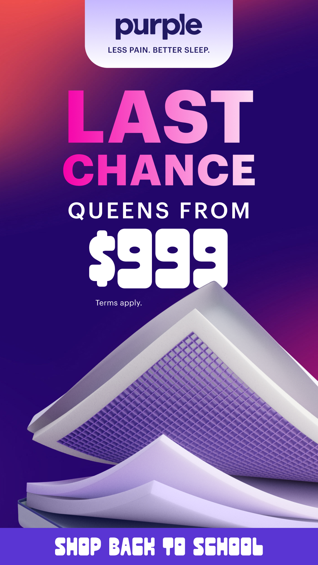 Purple Facebook ad