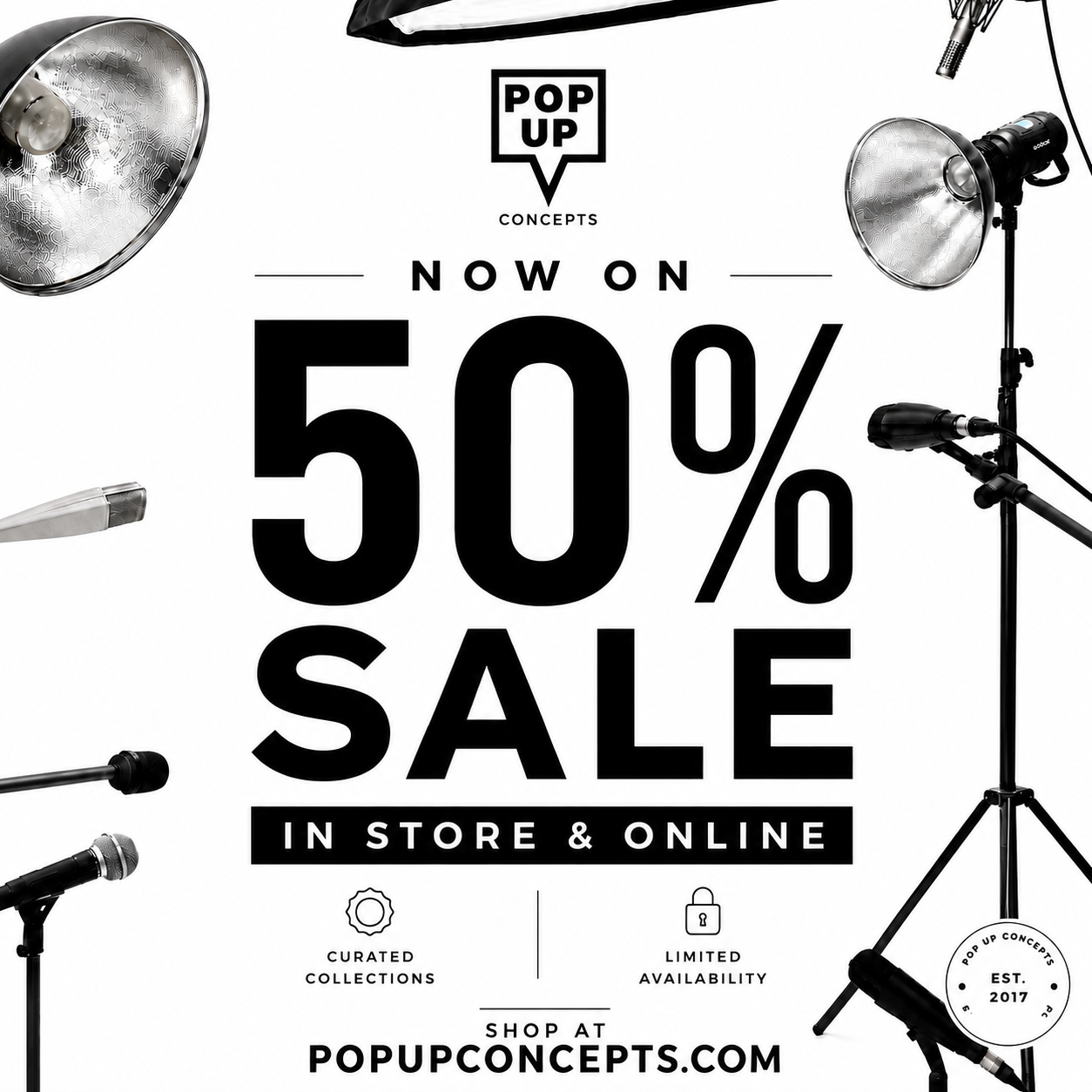 Pop Up Concepts Facebook ad: Hurry Up!