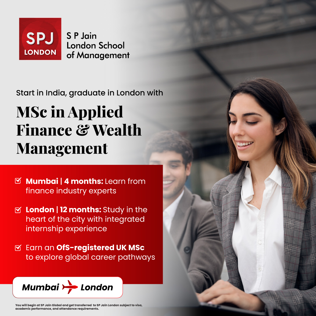 SP Jain London School of Management Facebook ad