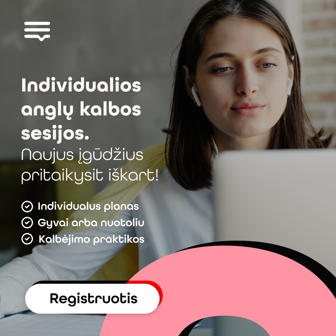 Language Coaching Facebook ad: Pradėk Kalbėti Angliškai