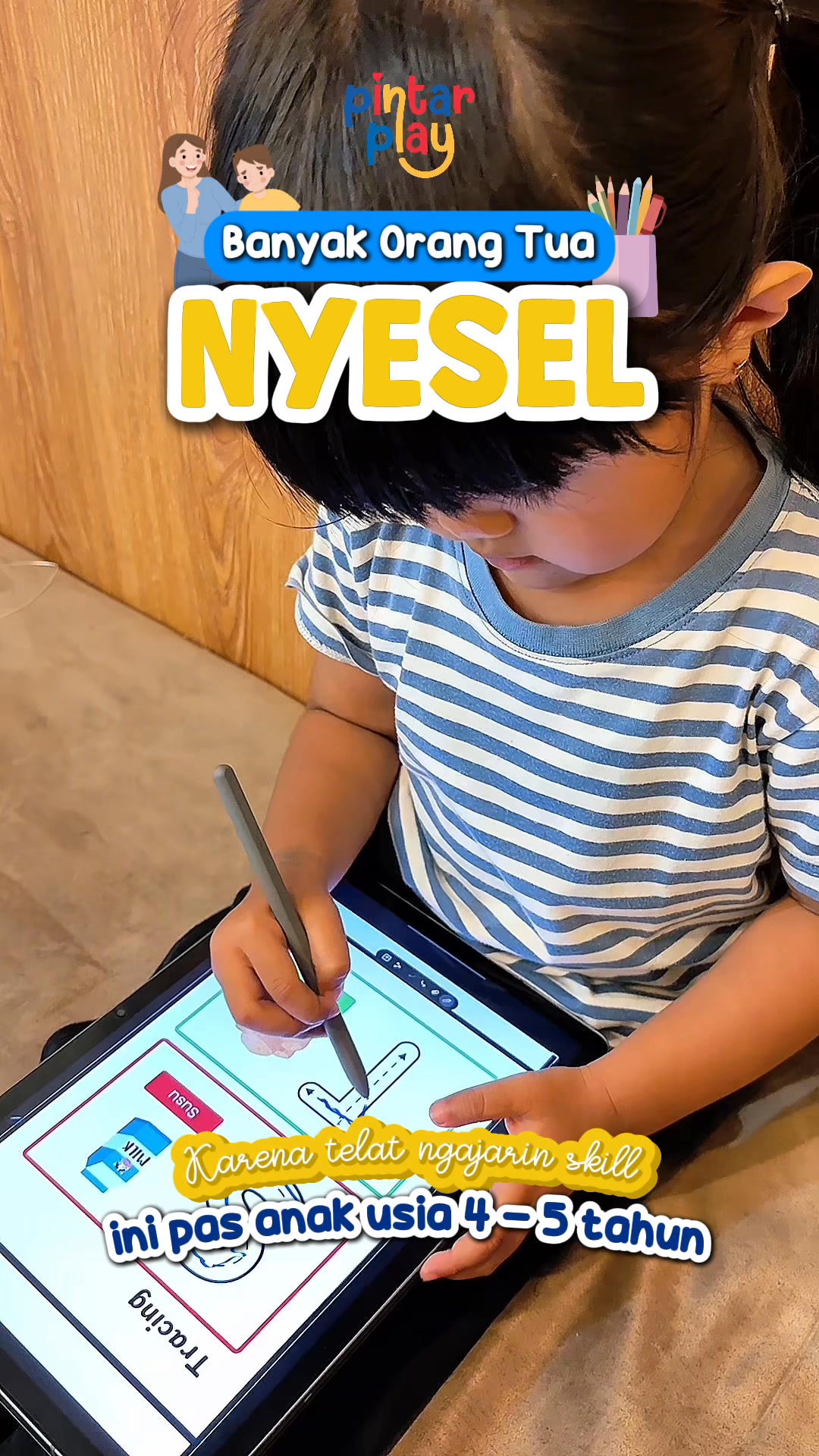 PintarPlay Facebook ad: Jangan telat stimulasi calistung anak