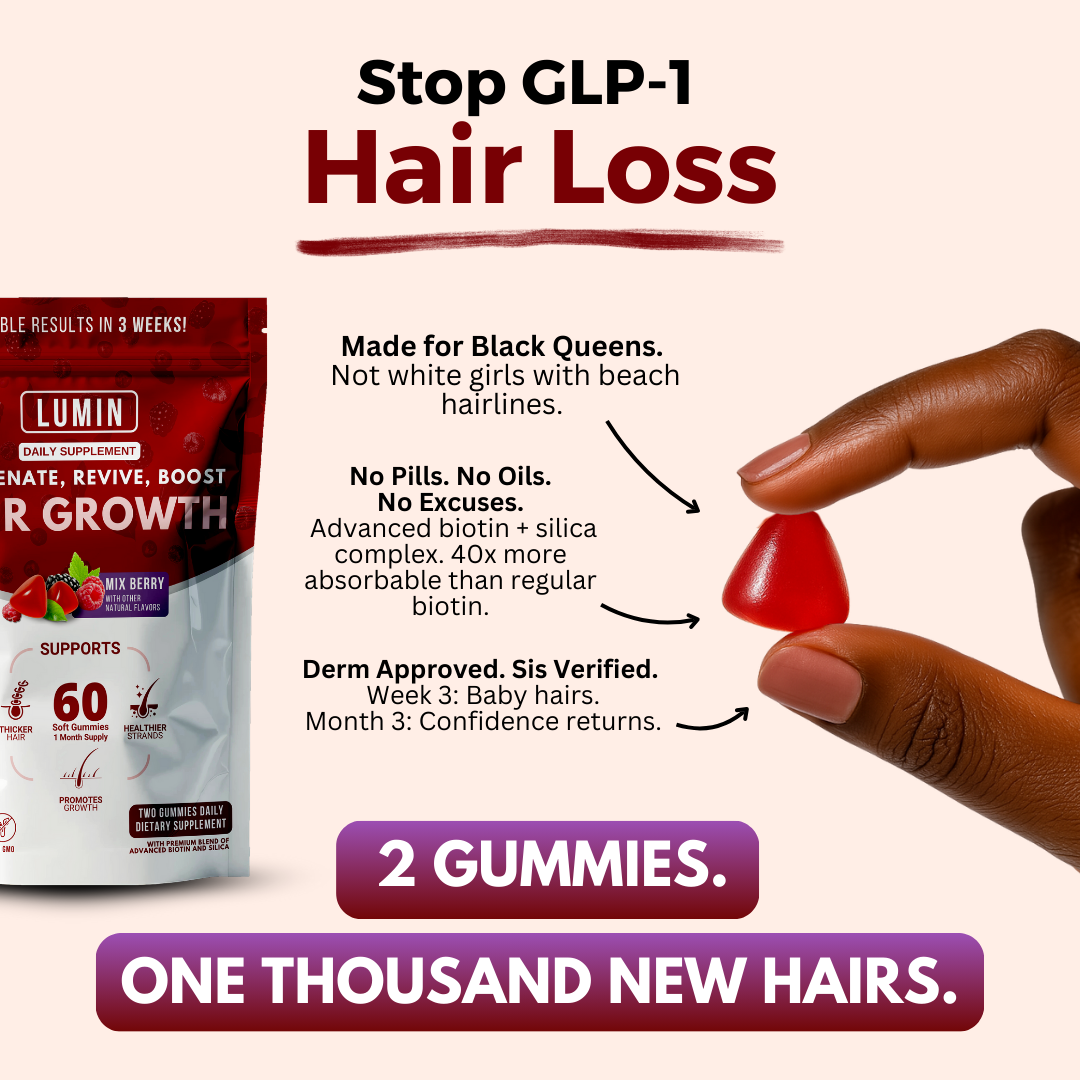 Luminshop Facebook ad: Grow fuller hair, strengthen strands, and glow from scalp…
