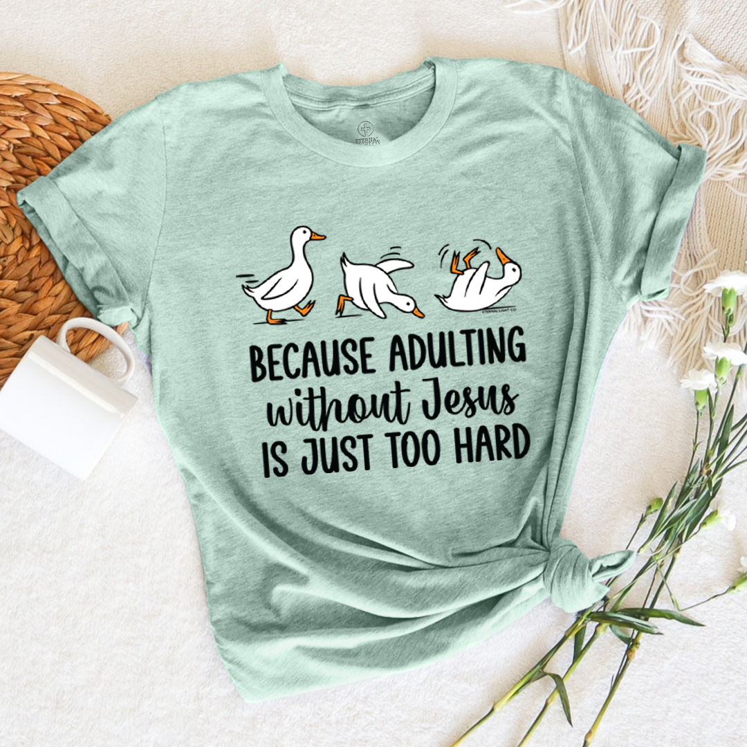 Eternal Light Co. Facebook ad: FREE Adulting Tee! Free today!
