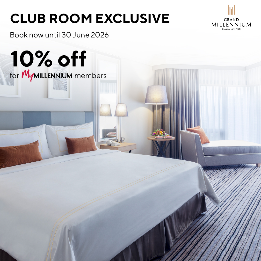 Grand Millennium Kuala Lumpur Facebook ad: Upgrade to a Club Room Today
