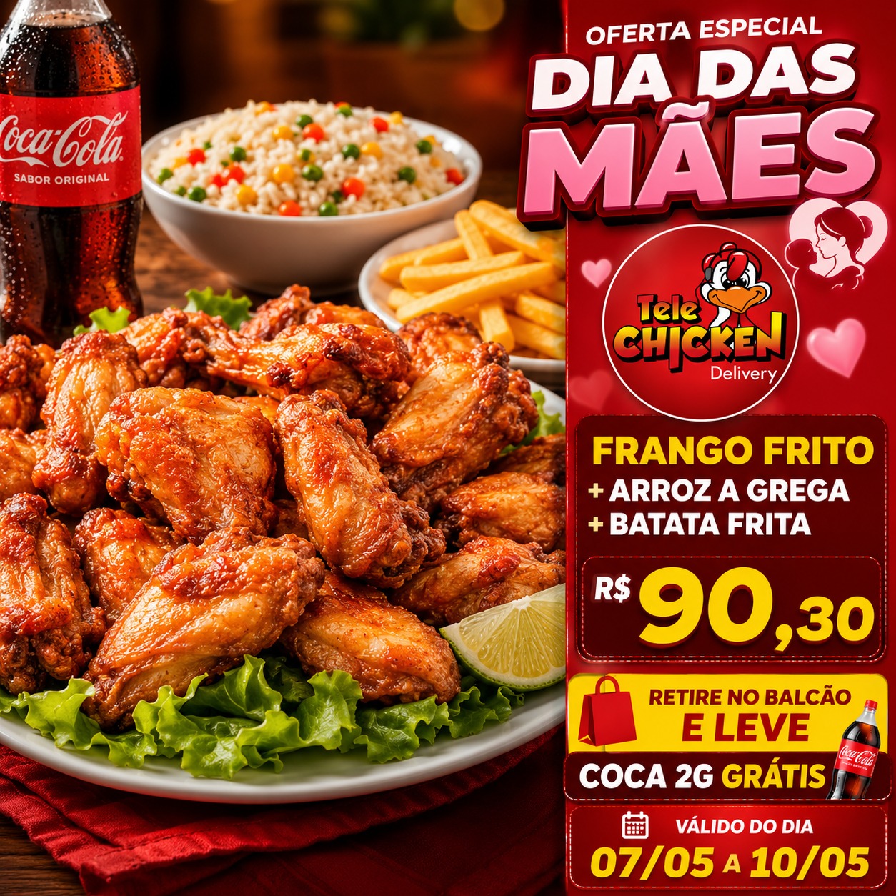 Tele Chicken Delivery Facebook ad from May 7, 2026