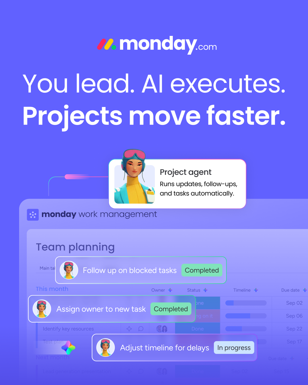 monday.com Facebook ad