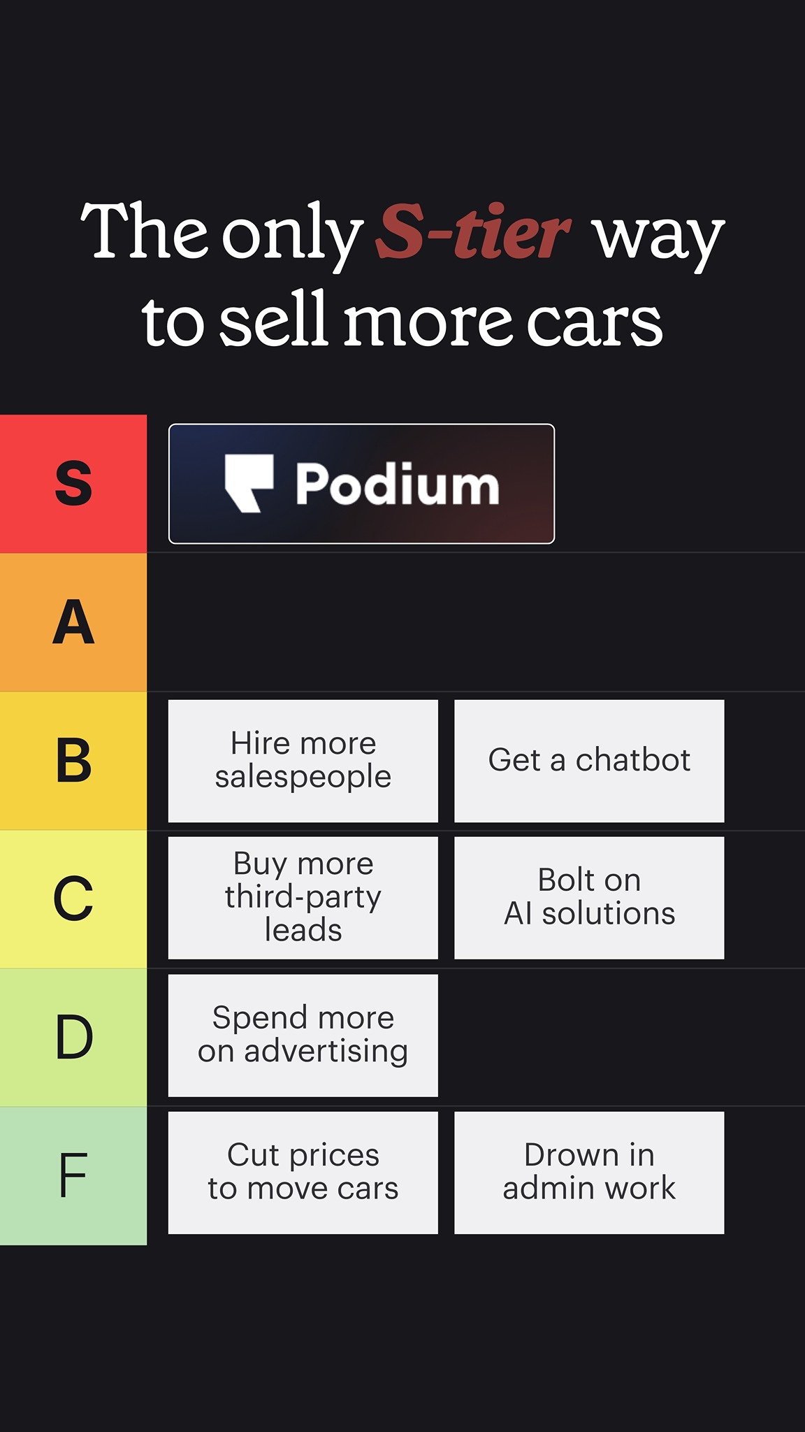 Podium Facebook ad