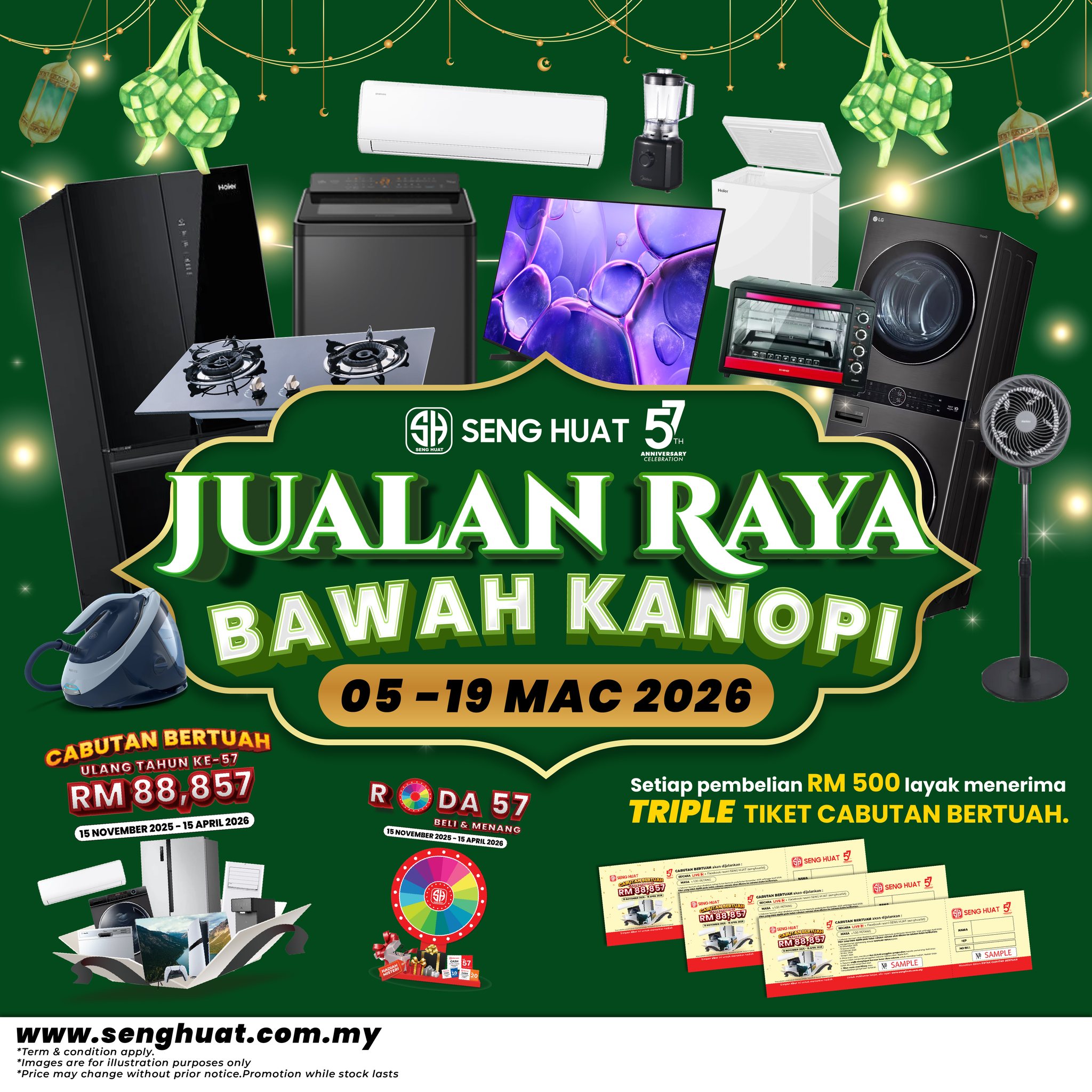 Seng Huat Electrical & Home Appliances Sdn Bhd Facebook ad: Raya nak dekat dah