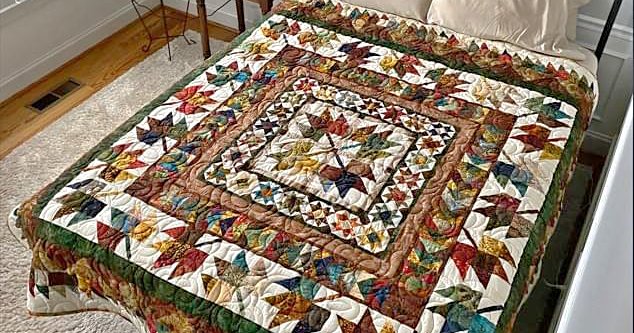 Heartland Quiltery Facebook ad: I am a lifelong seamstress who designs quilting…