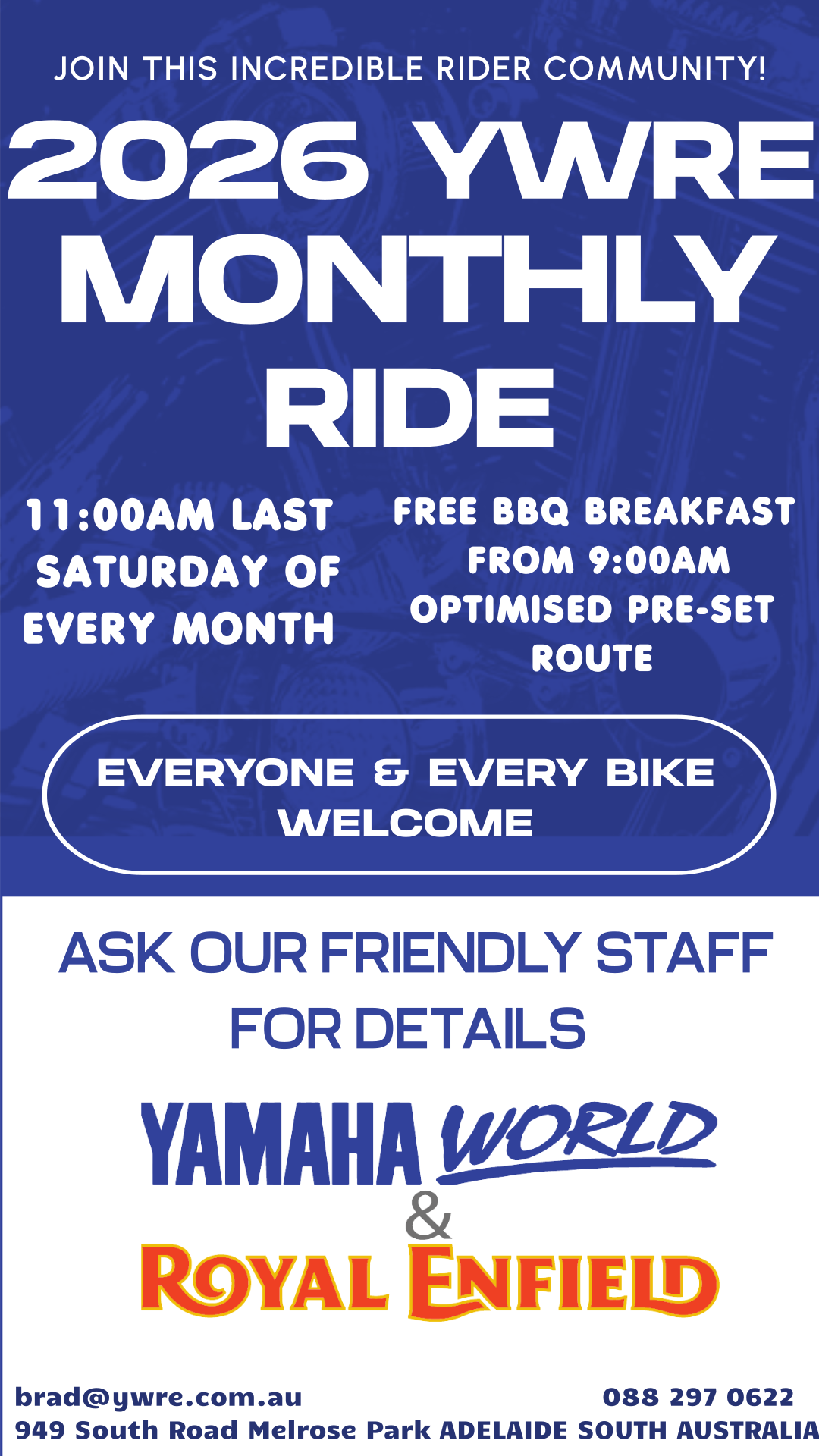 Yamaha World & Royal Enfield Facebook ad