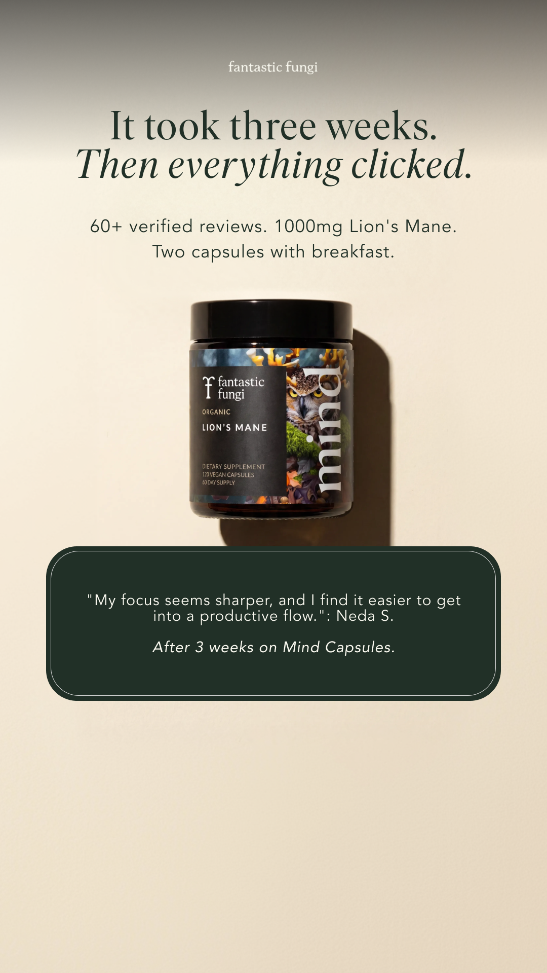 Fantastic Fungi Facebook ad