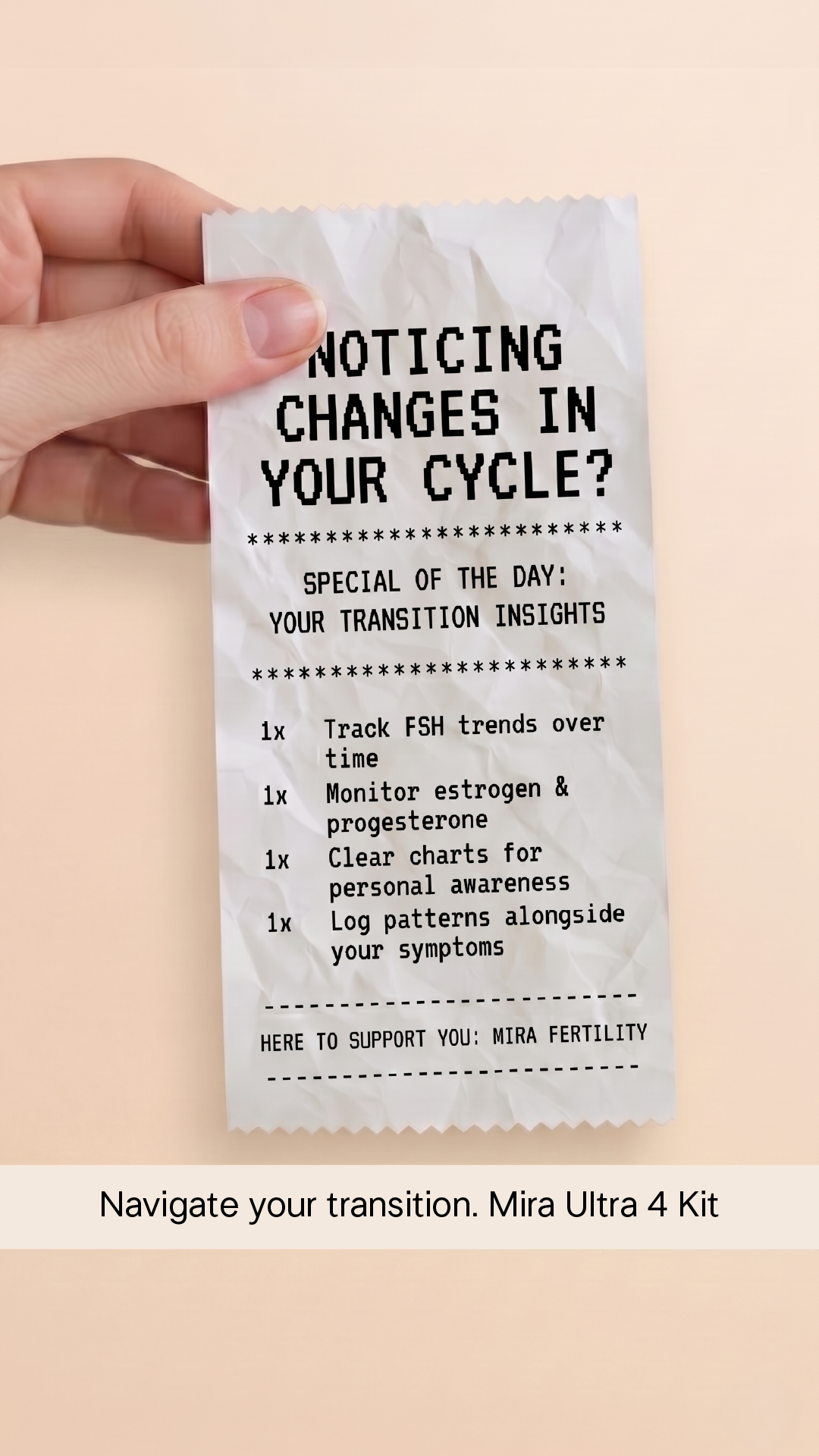 Mira Fertility Facebook ad