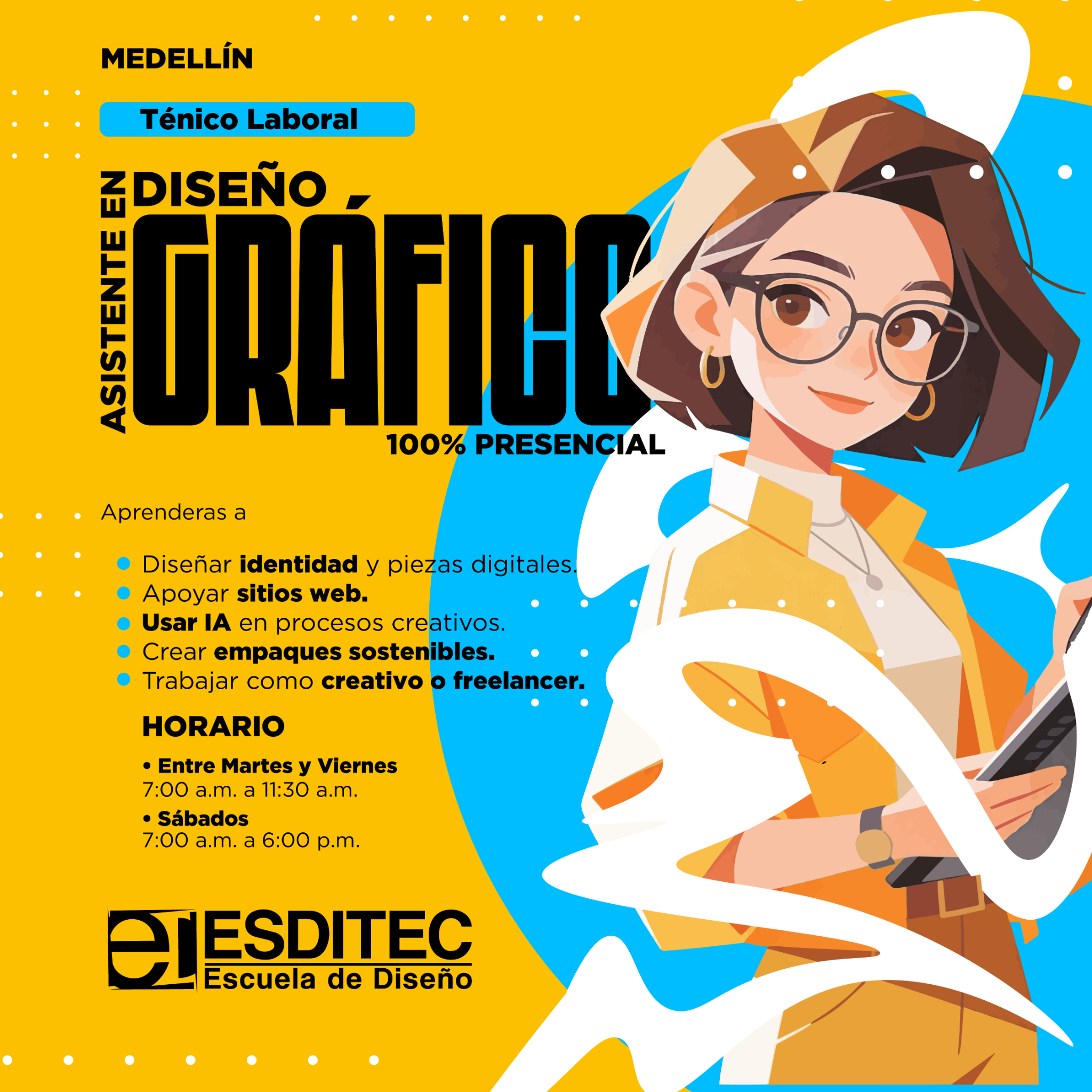 Escuela de Diseño Facebook ad: Estudia Diseño Gráfico