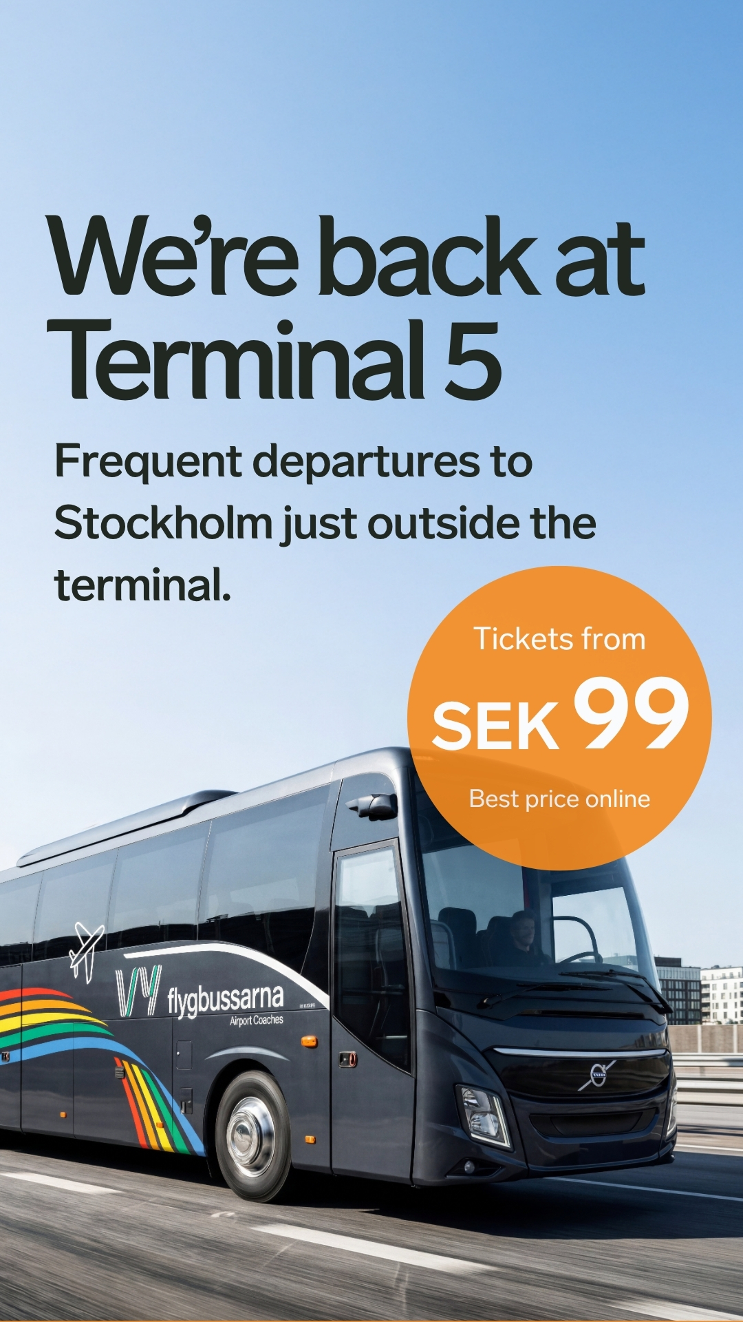 Vy flygbussarna Facebook ad