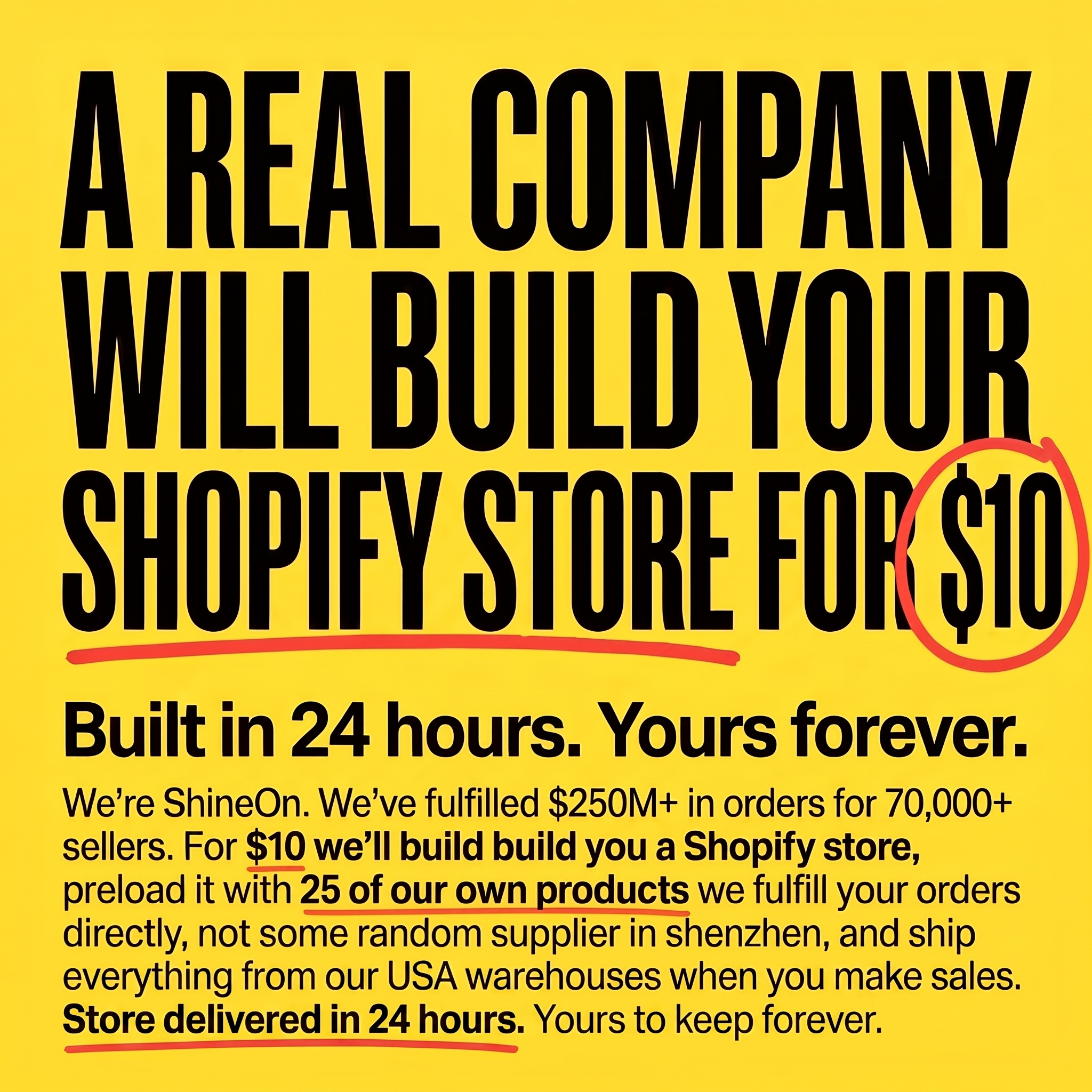 ShineOn Facebook ad