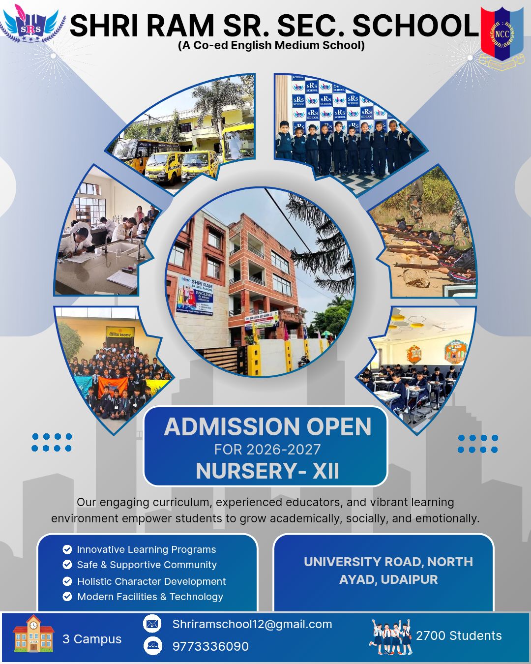 Shri Ram Sr. Sec. School, Udaipur Facebook ad: Shri Ram Senior Secondary School has been serving…