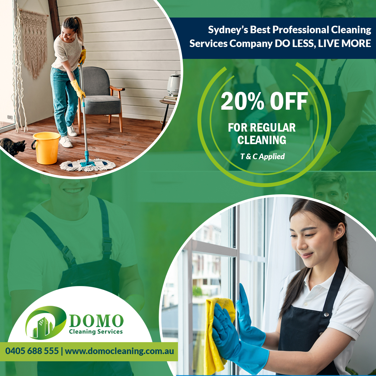 Domo Cleaning Facebook ad